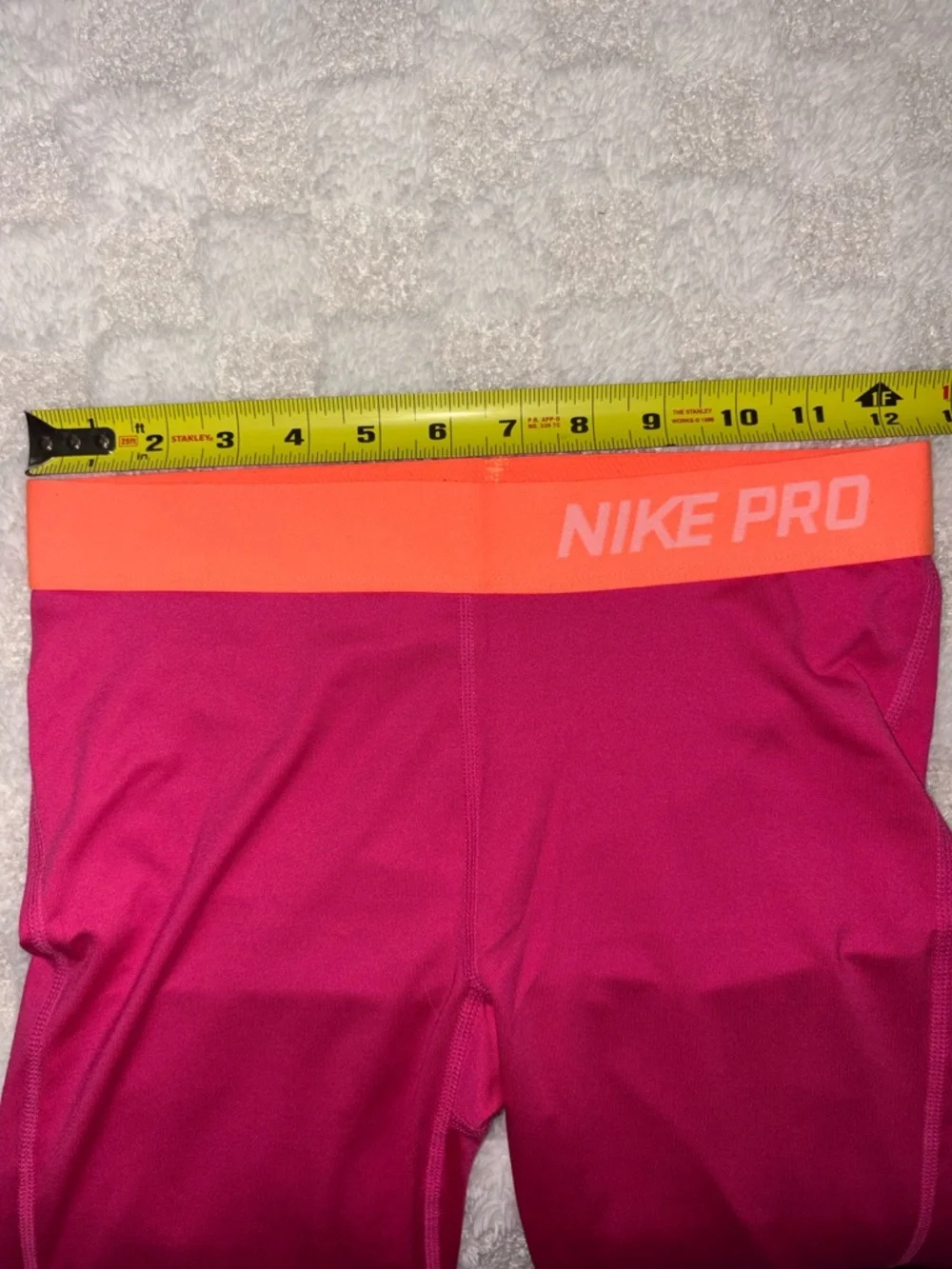 Girls Nike Pro Tight Fit Training Capris Pink + Orange • Big Girls XLarge